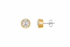 XENOX Zirkonia Damen-Ohrstecker vergoldet XS7157G