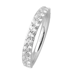 Xenox Damen 925 Sterling Silber Ring mit Zirkonia in silberfarben - XS7390