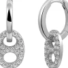 Xenox Damen 925 Sterling Silber Ohrhänger mit Zirkonia in silberfarben - XS91417