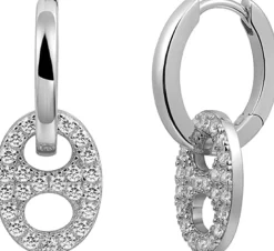 Xenox Damen 925 Sterling Silber Ohrhänger mit Zirkonia in silberfarben - XS91417