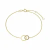 Xenox Damen Armband mit rundem Diamant Anhänger Gold XG4440G