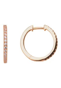 Xenox Damen Creolen mit Zirkonia Roségold XS8663R