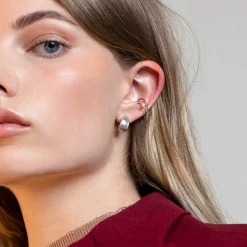 Xenox Damen Design Ohrstecker Ohrschmuck Sterling Silber 925 - Leaf XS1869