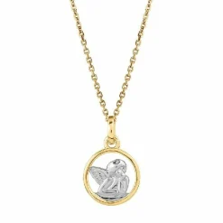 Xenox Damen Halskette mit Engel Anhänger 38cm Gold XS3500GK