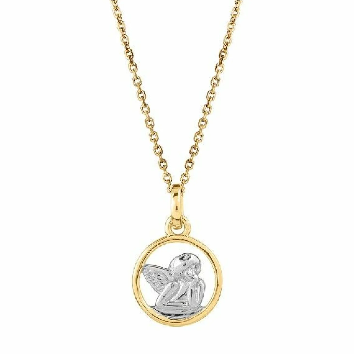 Xenox Damen Halskette mit Engel Anhänger 38cm Gold XS3500GK