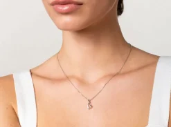 Xenox Damen Halskette mit Zirkonia Herz Anhänger Silber XS3417K