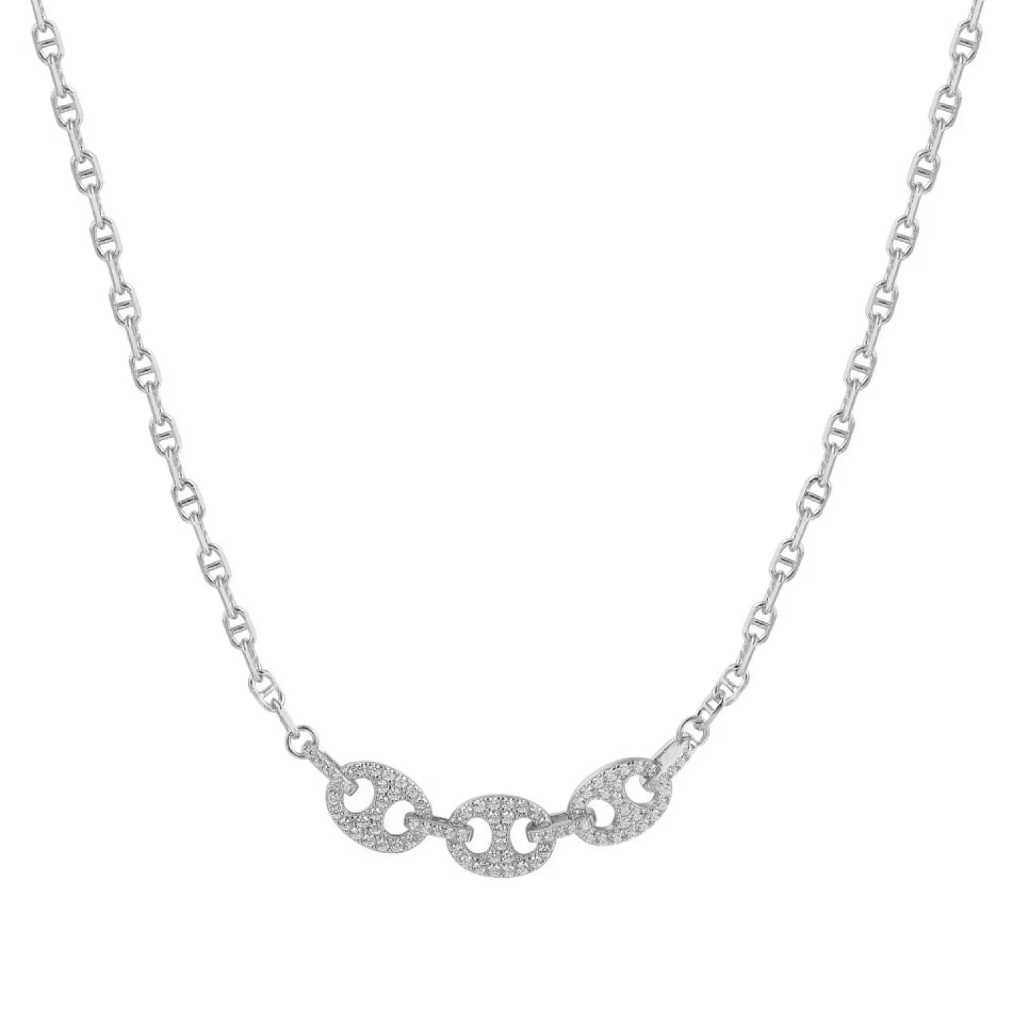 Xenox Damen Halskette Silber XS91414