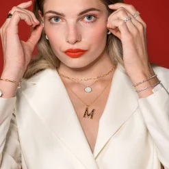 Xenox Damen Halskette Sterling Silber 925 und Anhänger XS2025