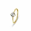 Xenox Damen Ring Echt-Gold 9K Gelbgold XG4542G/54