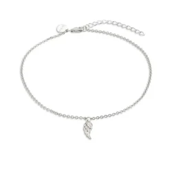 Xenox Damen-Fußkette mit Engelsflügel Anhänger Kollektion Power Tower XS3534