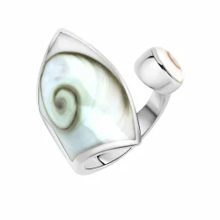Zeeme Pearls Silber 925 mit weißer Muschel 28mm breit Ring 41676927271006
