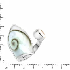 Zeeme Pearls Silber 925 mit weißer Muschel 28mm breit Ring 41676927271006