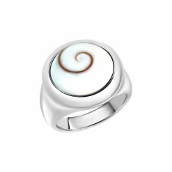 Zeeme Pearls Silber 925 rhodiniert mit weißer Muschel Ring 41675994595422
