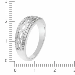 Zeeme Silver Silber 925 glanz/mattiert Zirkonia Ring 41677804929118