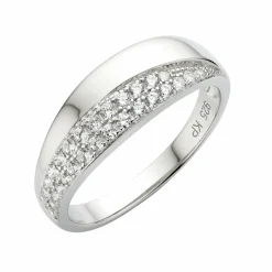 Zeeme Silver Silber 925 rhodiniert mit Zirkonia weiß Ring 41676926353502