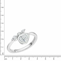 ZEEme Silver Silber 925 rhodiniert mit Zirkonia weiß Ring 41675993251934