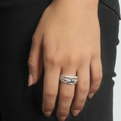 Zeeme Silver Silber 925 rhodiniert mit Unendlichkeitssymbol Ring 41677804273758