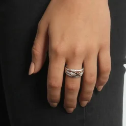 Zeeme Silver Silber 925 zweifarbig mit Unendlichkeits-Motiv Ring 41677804470366