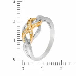 Zeeme Silver Silber 925 zweifarbig mit Unendlichkeits-Motiv Ring 41677804666974