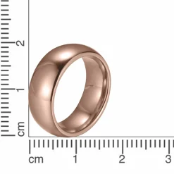 Zeeme Stainless Steel Edelstahl rosé-vergoldet 8mm breit Ring 41677812400222