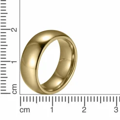 Zeeme Stainless Steel Edelstahl gelb-vergoldet 8mm breit Ring 41677812039774