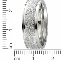 ZEEme Stainless Steel Edelstahl gesandet glanz Ring 41678258012254